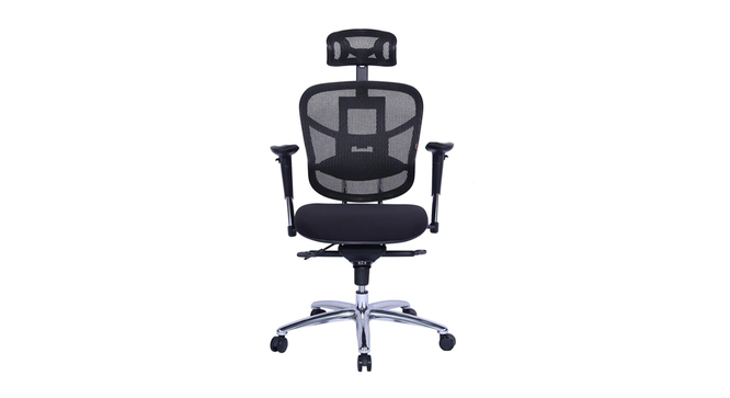 Williams High Back Ergonomic Chair (Black) by Urban Ladder - Front View Design 1 - 468964