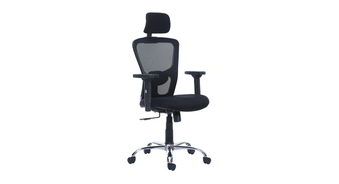 Semeri High Back Ergonomic Chair (Black) by Urban Ladder - Cross View Design 1 - 468978