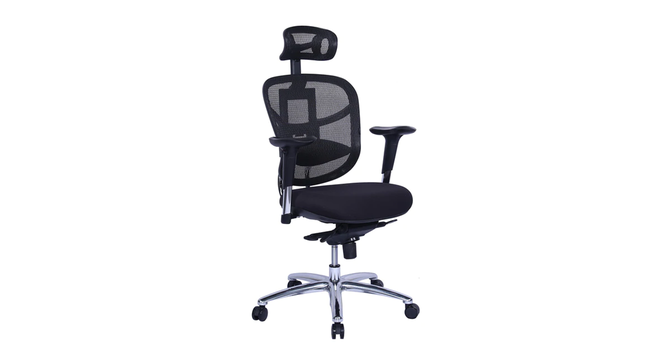 Williams High Back Ergonomic Chair (Black) by Urban Ladder - Cross View Design 1 - 468979