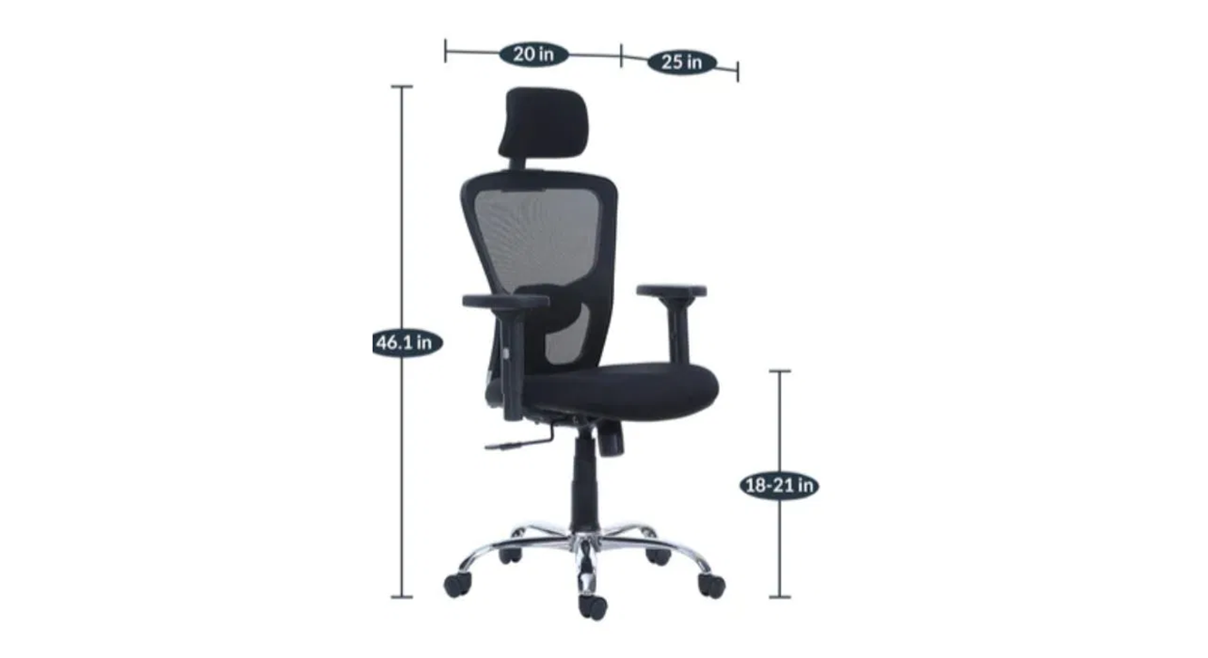 Semeri high back ergonomic chair black 6