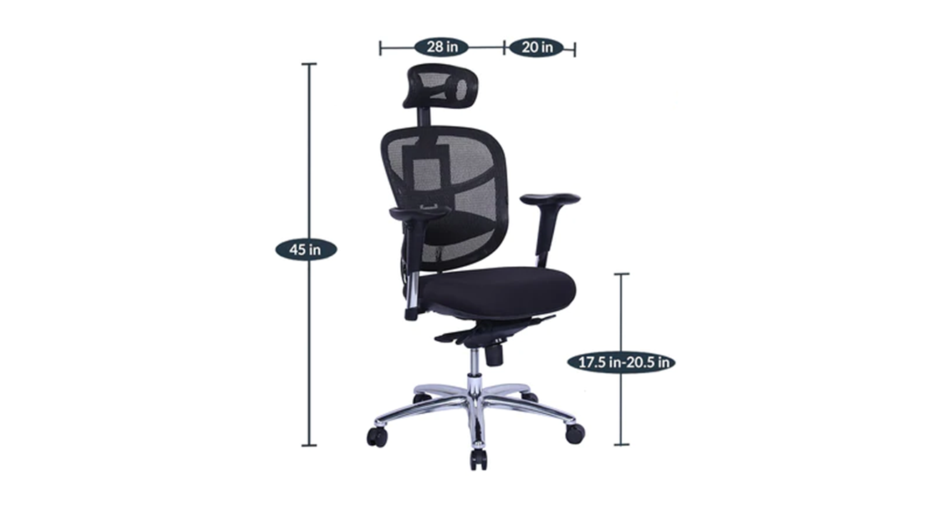 Williams high back ergonomic chair black 6
