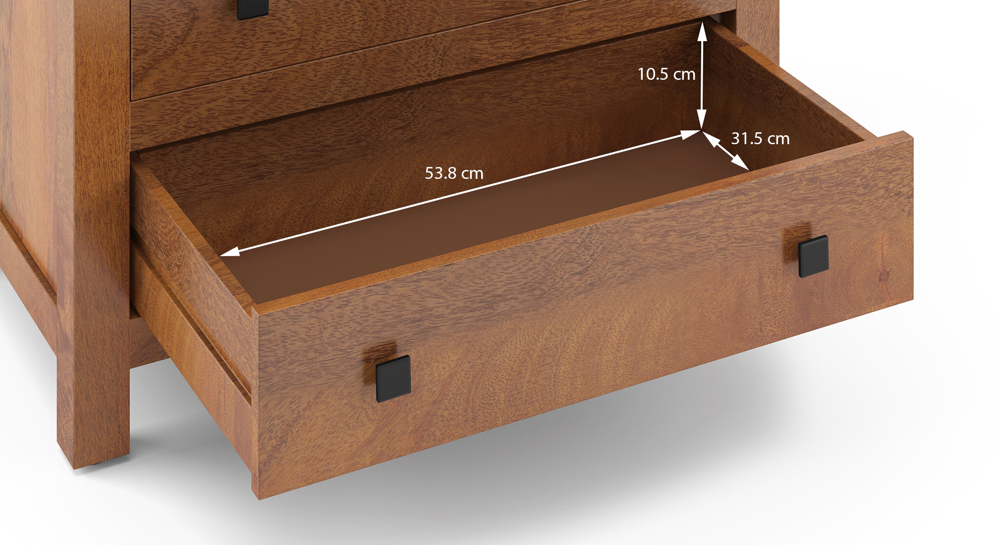 Walter chest of four drawers finish amber walnut 5