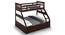 Barnley Single Over Queen Storage Bunk Bed In Dark Walnut Finish (Queen Bed Size, Dark Walnut Finish) by Urban Ladder - Cross View Design 1 - 469036
