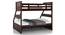 Barnley Single Over Queen Storage Bunk Bed (Queen Bed Size, Dark Walnut Finish) by Urban Ladder - Rear View Design 1 - 469038