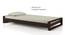 Yuri Single Bed (Solid Wood) (Dark Walnut Finish) by Urban Ladder - Front View Design 1 - 469045