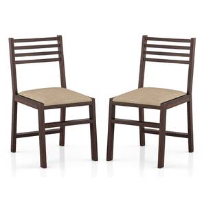 Dining Chairs Design Caprica Dining Chairs - Set of 2 (Sandshell Beige, Mango Walnut Finish)