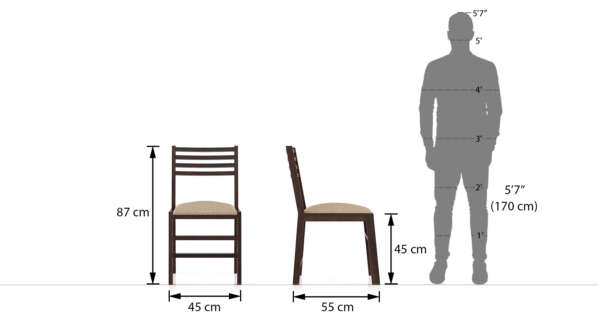 Caprica dining chair set of 2 mango walnut sandshell beige 8