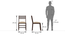 Caprica Dining Chairs - Set of 2 (Sandshell Beige, Mango Walnut Finish) by Urban Ladder - Design 1 Dimension - 469319