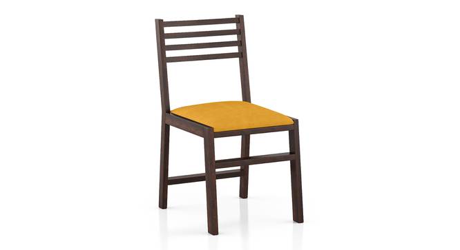 Caprica Dining Chairs - Set of 2 (Mango Walnut Finish, Mustard Yellow) by Urban Ladder - Cross View Design 1 - 469321