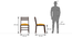 Caprica Dining Chairs - Set of 2 (Mango Walnut Finish, Mustard Yellow) by Urban Ladder - Design 1 Dimension - 469324