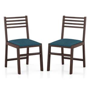 Caprica Dining Design Caprica Dining Chairs - Set of 2 (Colonial Blue, Mango Walnut Finish)