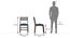 Caprica Dining Chairs - Set of 2 (Colonial Blue, Mango Walnut Finish) by Urban Ladder - Design 1 Dimension - 469329