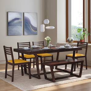 Glass dining table hotsell set with bench
