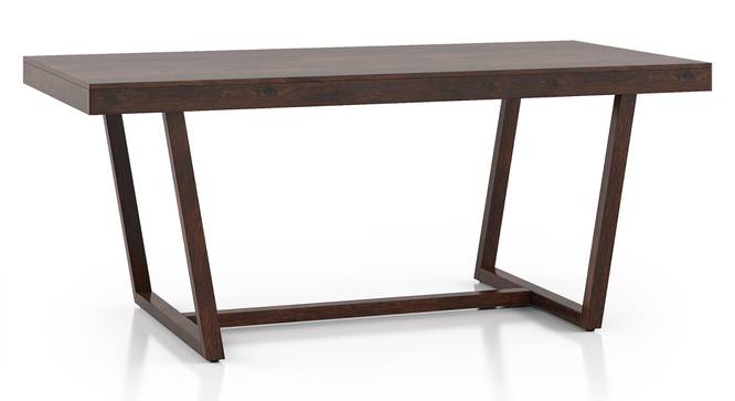 Caprica 6 Seater Dining Table Set (with Bench) (Colonial Blue, Mango Walnut Finish) by Urban Ladder - Cross View Design 1 - 469376