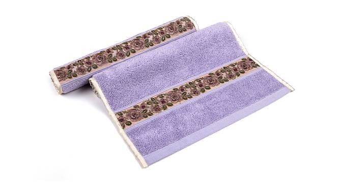 Amandla Hand Towels Set of 2 (Purple) by Urban Ladder - Front View Design 1 - 469476