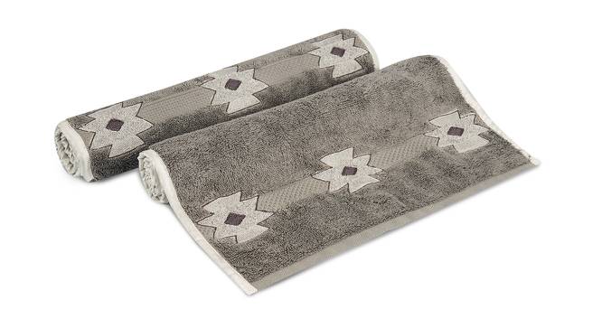 Ashley Hand Towels Set of 2 (Grey) by Urban Ladder - Front View Design 1 - 469536