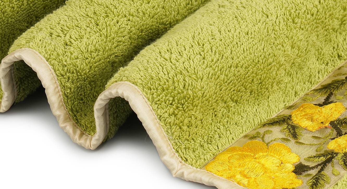 Lime Green 500 GSM Fabric Towel Set of 2 Urban Ladder