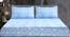 Calista Bedsheet Set (Blue, King Size) by Urban Ladder - Front View Design 1 - 469590