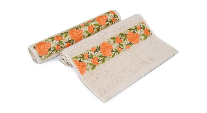 Brad Hand Towels Set of 2 (Beige) by Urban Ladder - Front View Design 1 - 469597