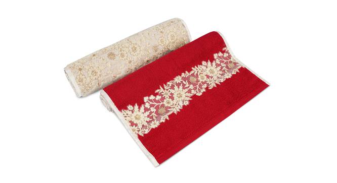 Capucine Hand Towels Set of 2 (Red) by Urban Ladder - Front View Design 1 - 469657