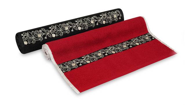 Carly Hand Towels Set of 2 (Red) by Urban Ladder - Front View Design 1 - 469659