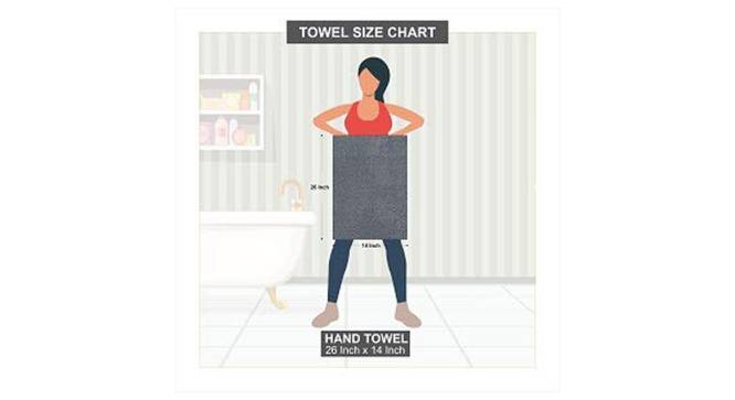 Carman Hand Towels Set of 2 (Grey) by Urban Ladder - Design 1 Dimension - 469705