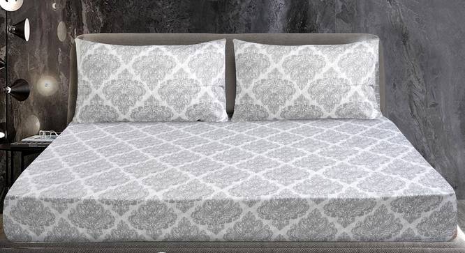 Dianne Bedsheet Set (Grey, King Size) by Urban Ladder - Front View Design 1 - 469732