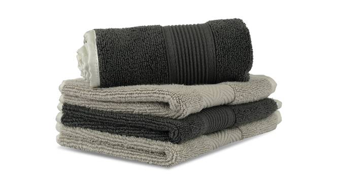 Doherty Face Towels Set of 4 (Grey) by Urban Ladder - Front View Design 1 - 469745