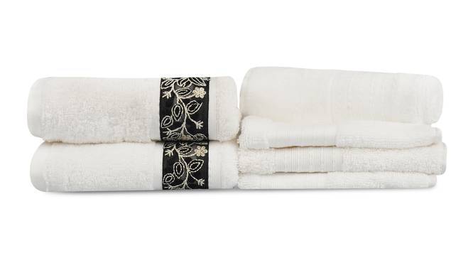 Elettra Towels Set of 6 (White) by Urban Ladder - Front View Design 1 - 469751
