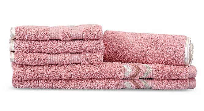 Elyes Towels Set of 6 (Peach) by Urban Ladder - Front View Design 1 - 469756