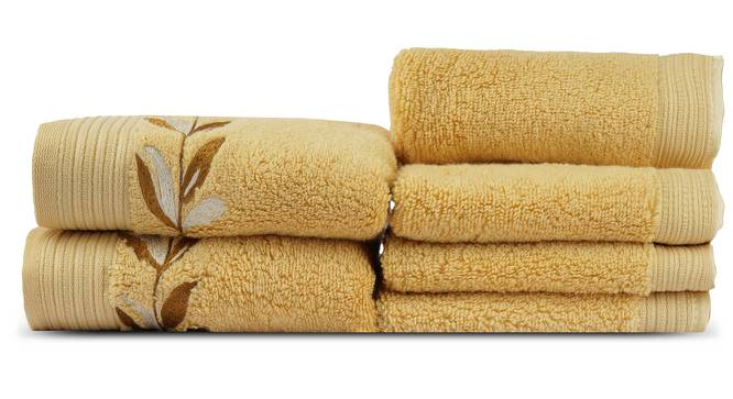 Etta Towels Set of 6 (Yellow) by Urban Ladder - Front View Design 1 - 469805