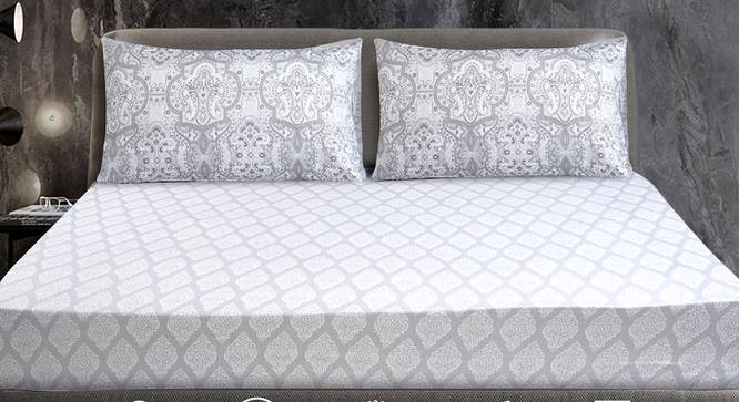 Darwin Bedsheet Set (Grey, King Size) by Urban Ladder - Front View Design 1 - 469860