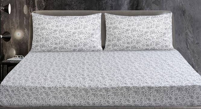 Geraldine Bedsheet Set (Grey, King Size) by Urban Ladder - Front View Design 1 - 469862