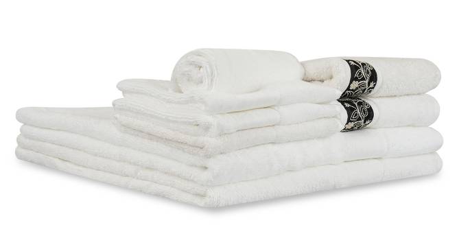Fiona Towels Set of 8 (White) by Urban Ladder - Front View Design 1 - 469871
