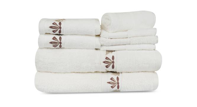 Fitzgerald Towels Set of 8 (White) by Urban Ladder - Front View Design 1 - 469872