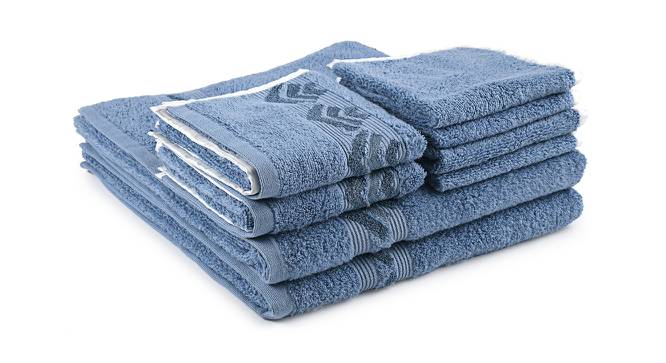 Fabio Towels Set of 8 (Blue) by Urban Ladder - Cross View Design 1 - 469885