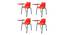 Aline Study Chair Set (Red, Set Of 4 Set) by Urban Ladder - Front View Design 1 - 