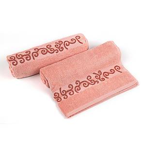 Towels Design Jodie Bath Towels Set of 2 (Peach)