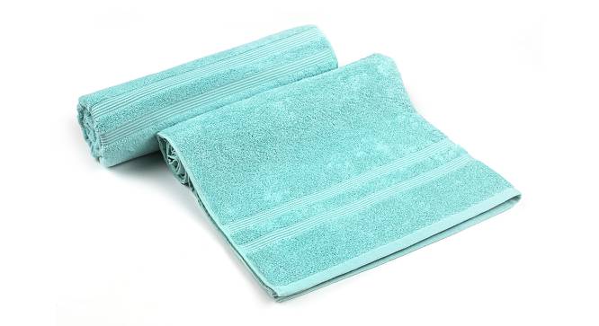 Jennifer Bath Towels Set of 2 (Teal) by Urban Ladder - Front View Design 1 - 469926