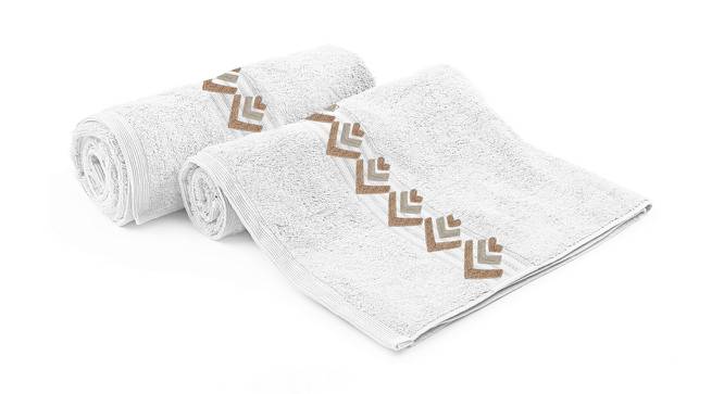 Jessica Bath Towels Set of 2 (White) by Urban Ladder - Front View Design 1 - 469927