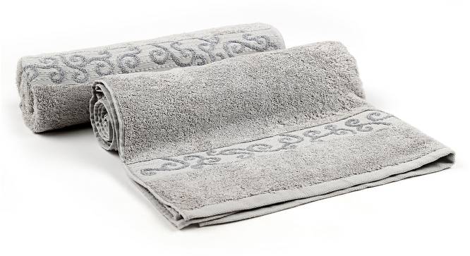 Judi Bath Towels Set of 2 (Grey) by Urban Ladder - Front View Design 1 - 469930