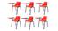 Aline Study Chair Set (Red, Set of 6 Set) by Urban Ladder - Front View Design 1 - 