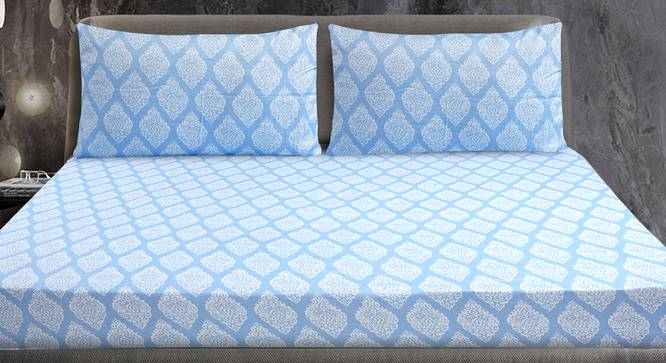 Sean Bedsheet Set (Blue, King Size) by Urban Ladder - Front View Design 1 - 469950