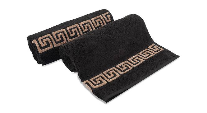 Shirley Bath Towels Set of 2 (Black) by Urban Ladder - Front View Design 1 - 469954