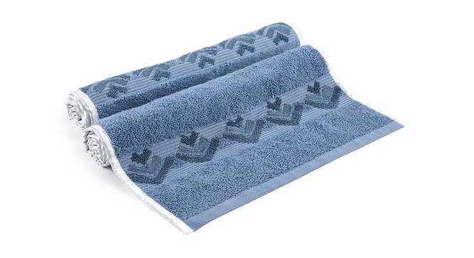 Violet Hand Towels Set of 2 (Blue) by Urban Ladder - Front View Design 1 - 469957