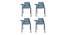 Bernadette Study Chair Set (Grey, Set Of 4 Set) by Urban Ladder - Front View Design 1 - 