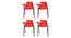 Bernadette Study Chair Set (Red, Set Of 4 Set) by Urban Ladder - Front View Design 1 - 