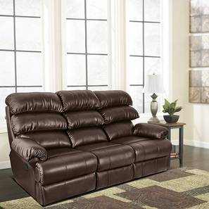Recliners Design Otium Leatherette Seater Manual Recliner in Brown Colour
