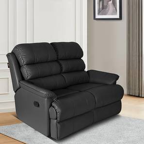 Recliners Design Quies Leatherette Two Seater Manual Recliner in Black Colour