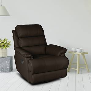 Little Nap Design Quies Leatherette One Seater Manual Recliner in Brown Colour